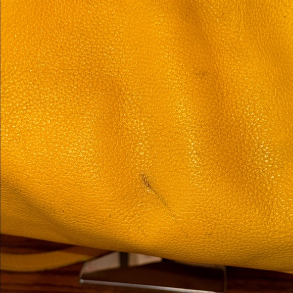 MICHAEL Michael Kors | Zinnia Maragold Yellow Pebbled Leather Satchel -EUC - Picture 14 of 16